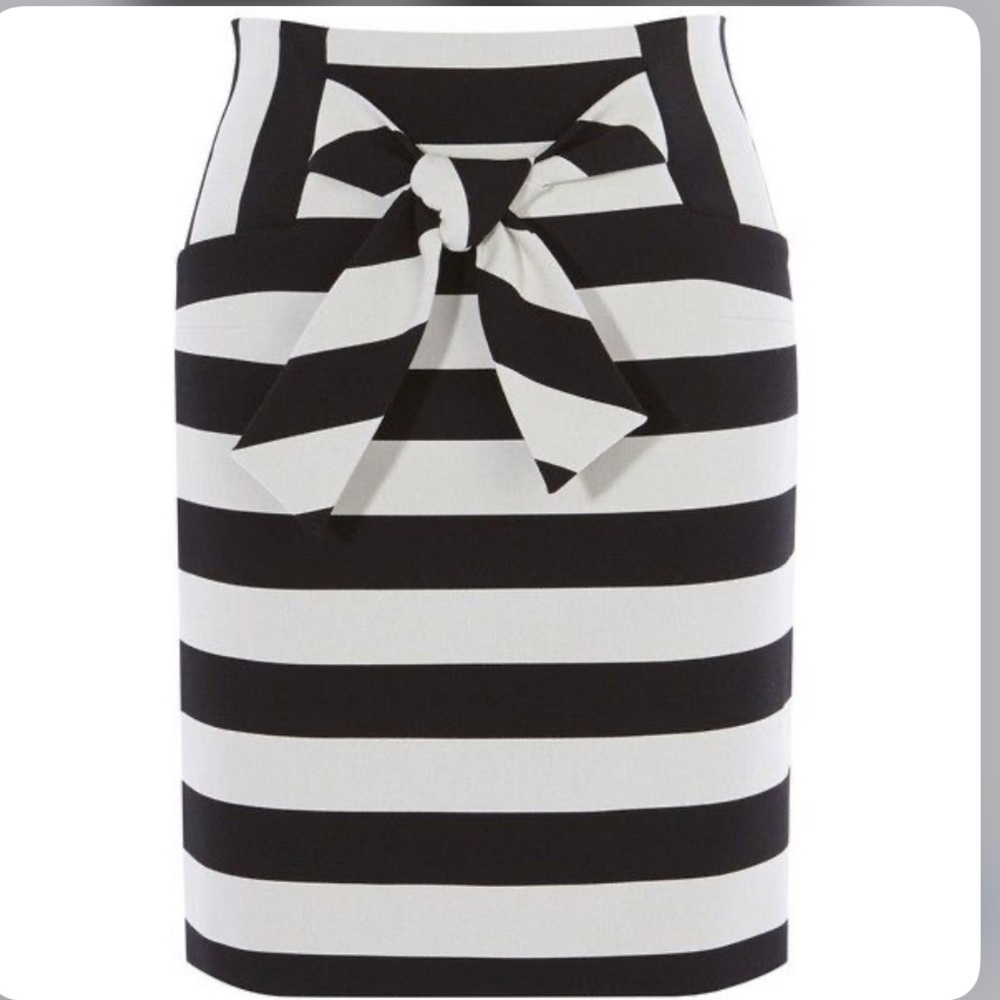 Karen Millen Striped Pencil Skirt with bow 🖤